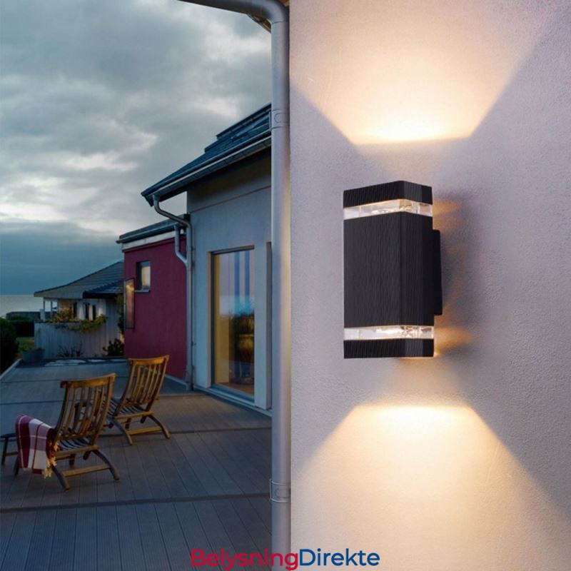 Enkle Aluminiumsvegglamper Vanntett Vegglampe Gårdsplass Veranda