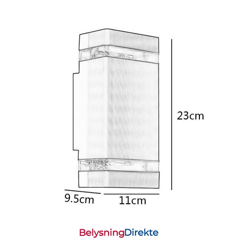 Enkle Aluminiumsvegglamper Vanntett Vegglampe Gårdsplass Veranda