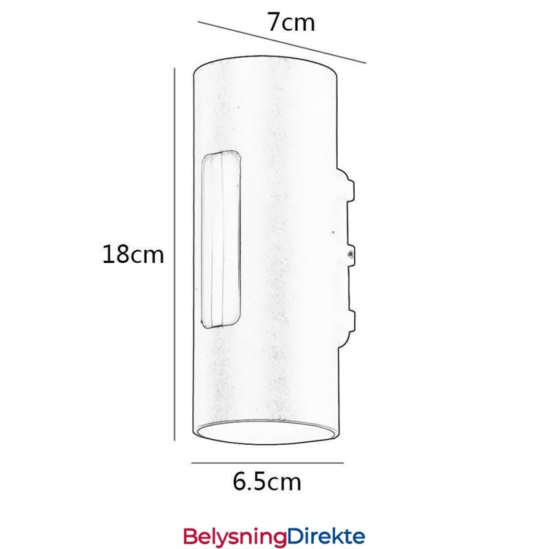 Vanntett Vegglampe I Aluminium Vegglampe I Gårdsplass