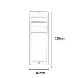 Vanntett Utendørs Verandalampe Svart Aluminiumsvegglampe Hage- Og Gårdsplasslampe