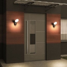 Moderne Minimalistisk Aluminiumslampe Hage Vanntett Halvmåne Vegglampe