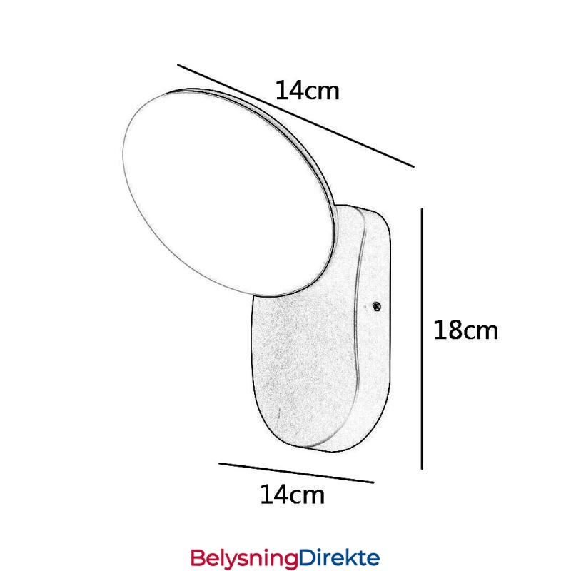 Moderne Minimalistisk Aluminiumslampe Hage Vanntett Halvmåne Vegglampe