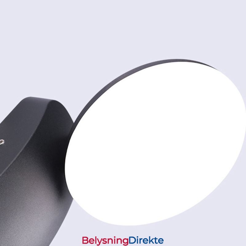 Moderne Minimalistisk Aluminiumslampe Hage Vanntett Halvmåne Vegglampe