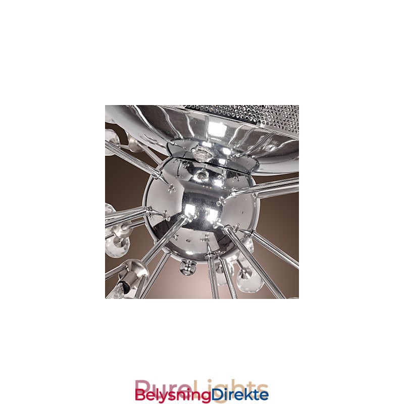 Moderne Samtids Krystall Krom Metall Innfelt Montering