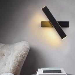 Vegglampe Roterbar Nattbordsbelysningslampe Aluminium