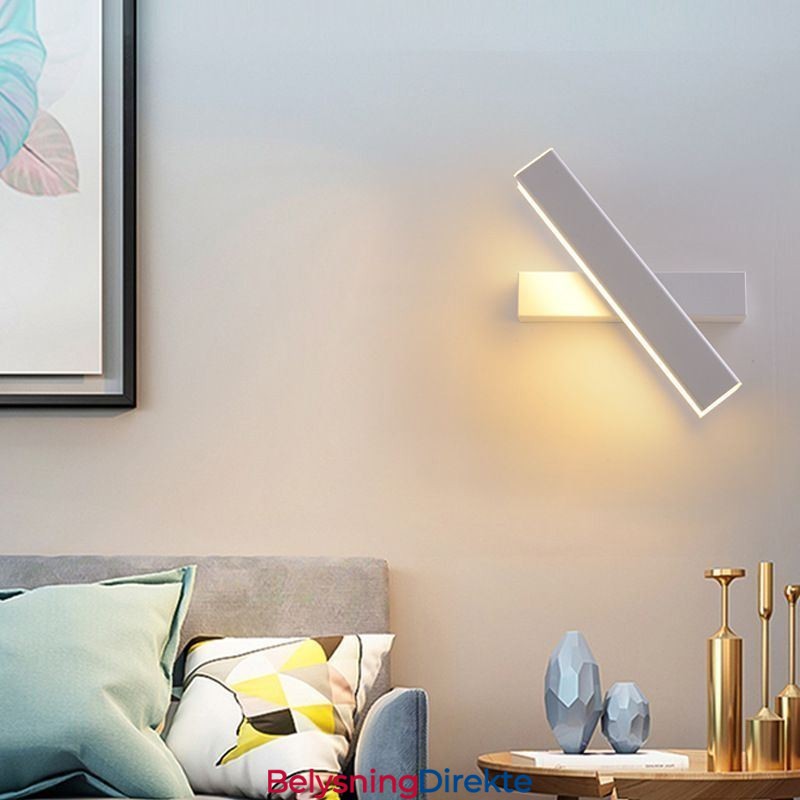 Vegglampe Roterbar Nattbordsbelysningslampe Aluminium