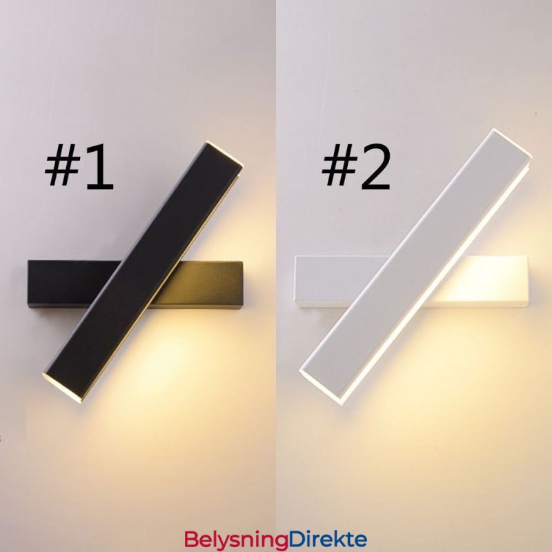 Vegglampe Roterbar Nattbordsbelysningslampe Aluminium