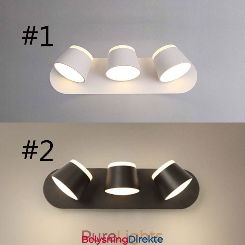 Moderne Vegglampe Roterbar Vegglampe I Aluminium