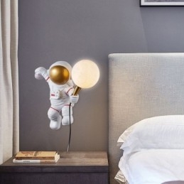 Moderne Vegglampe Kreativ Astronaut Harpiks Vegglampe For Barn