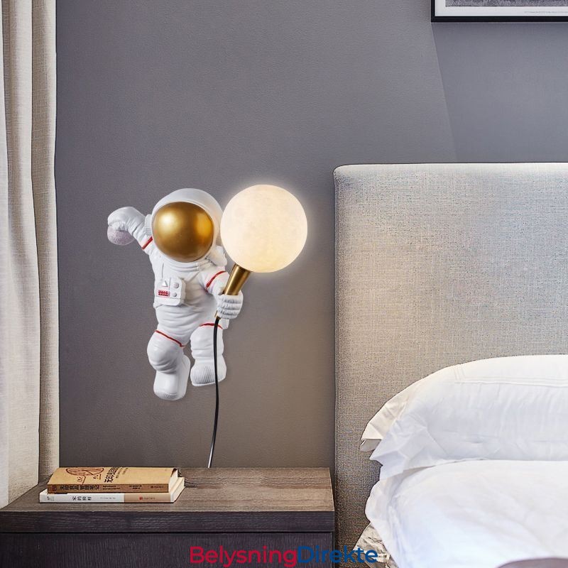 Moderne Vegglampe Kreativ Astronaut Harpiks Vegglampe For Barn