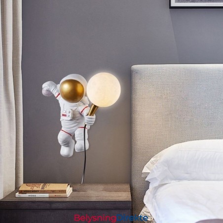 Moderne Vegglampe Kreativ Astronaut Harpiks Vegglampe For Barn