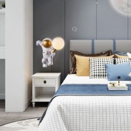 Moderne Vegglampe Kreativ Astronaut Harpiks Vegglampe For Barn