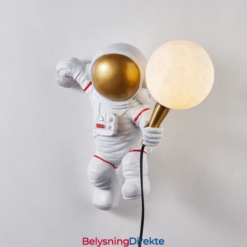 Moderne Vegglampe Kreativ Astronaut Harpiks Vegglampe For Barn