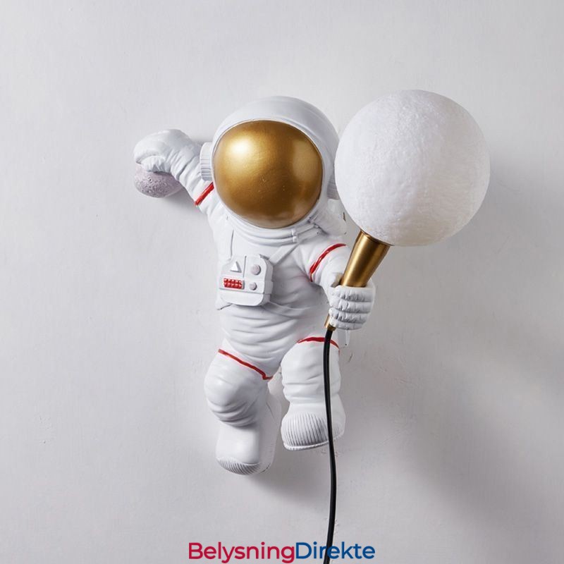 Moderne Vegglampe Kreativ Astronaut Harpiks Vegglampe For Barn