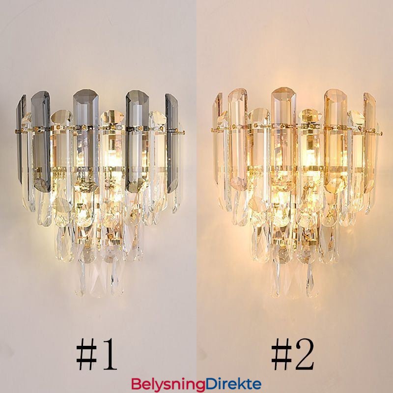 Europeiske Vegglamper Krystallvegglamper Baderom