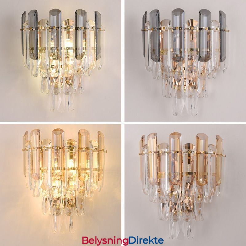 Europeiske Vegglamper Krystallvegglamper Baderom