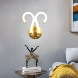 Moderne Vegglampe Kreativitet Vegglampe Kobber Sauehorn 2 Lys
