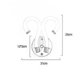 Moderne Vegglampe Kreativitet Vegglampe Kobber Sauehorn 2 Lys