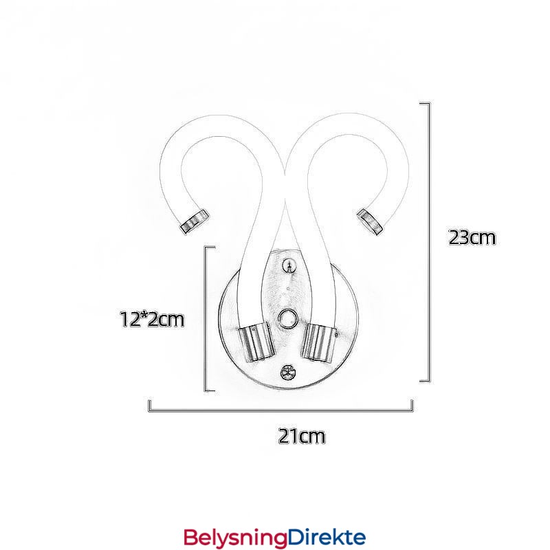 Moderne Vegglampe Kreativitet Vegglampe Kobber Sauehorn 2 Lys