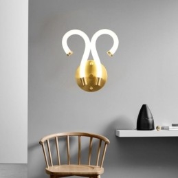Moderne Vegglampe Kreativitet Vegglampe Kobber Sauehorn 2 Lys