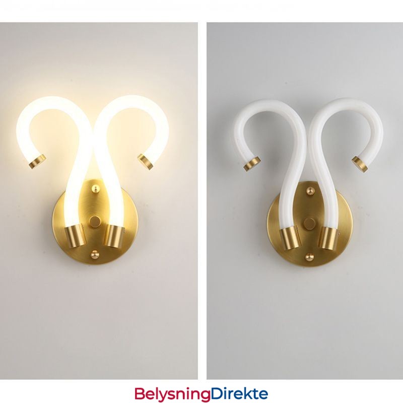 Moderne Vegglampe Kreativitet Vegglampe Kobber Sauehorn 2 Lys