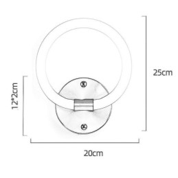 Moderne Vegglamper Runde Ringlamper Tricolor Dimming