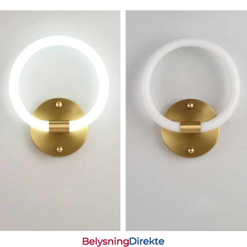 Moderne Vegglamper Runde Ringlamper Tricolor Dimming