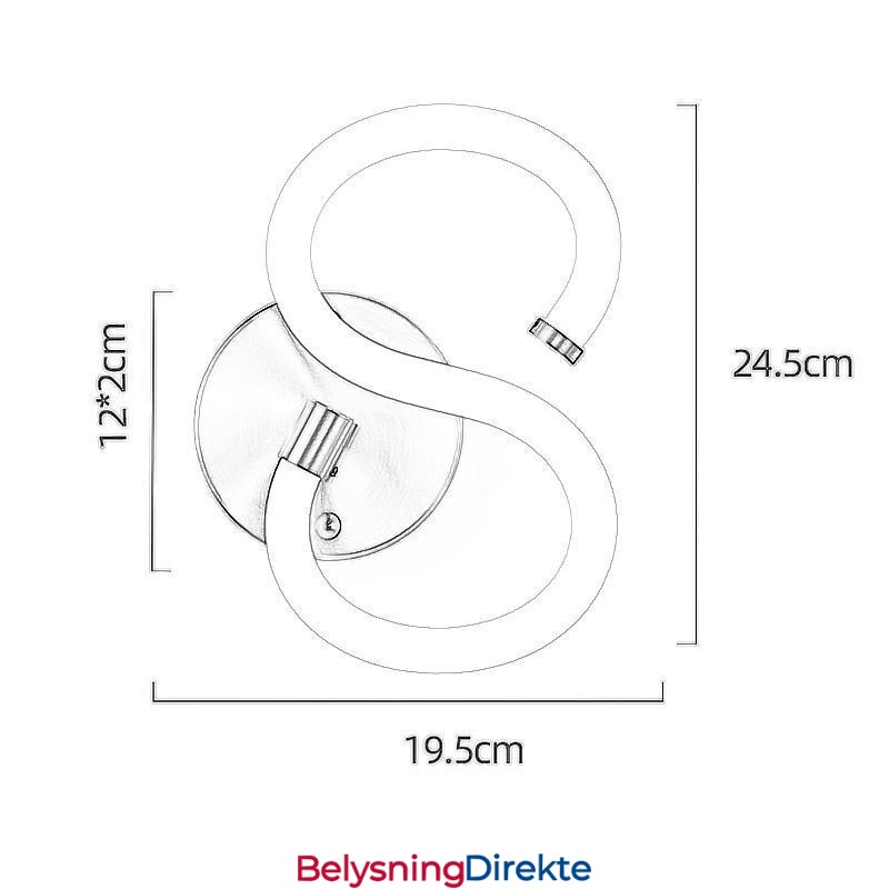 Bokstavlys Alfabet Vegglampe
