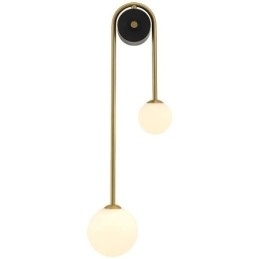 Globe Glassvegglampe Moderne Messingvegglampe