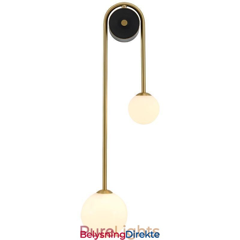 Globe Glassvegglampe Moderne Messingvegglampe