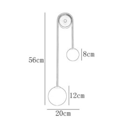 Globe Glassvegglampe Moderne Messingvegglampe