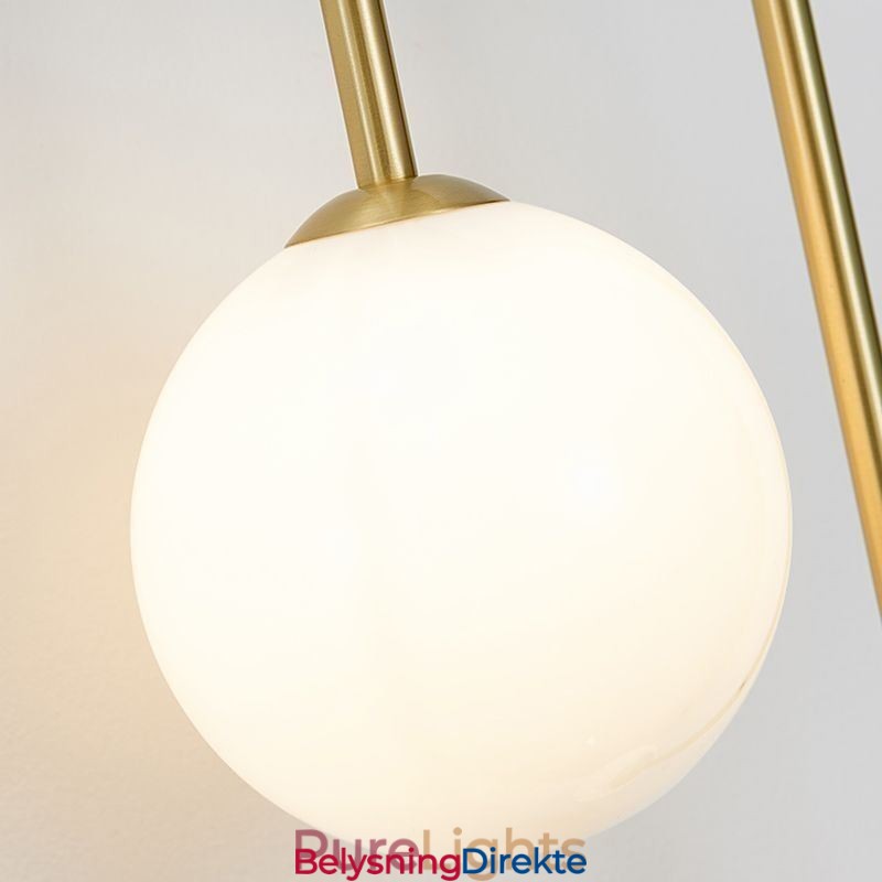 Globe Glassvegglampe Moderne Messingvegglampe