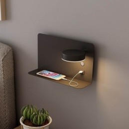 Vegglampe Roterbar Wall Sconce Light Med Usb-Ladeport