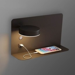 Vegglampe Roterbar Wall Sconce Light Med Usb-Ladeport