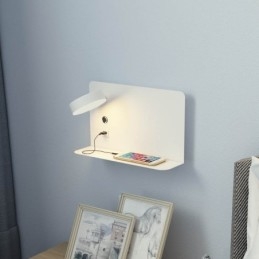 Vegglampe Roterbar Wall Sconce Light Med Usb-Ladeport