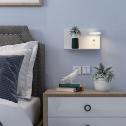 Vegglampe Roterbar Wall Sconce Light Med Usb-Ladeport