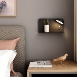 Vegglampe Roterbar Wall Sconce Light Med Usb-Ladeport