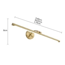 Nordisk Speilfrontlampe I Messing, Akrylvegglampe