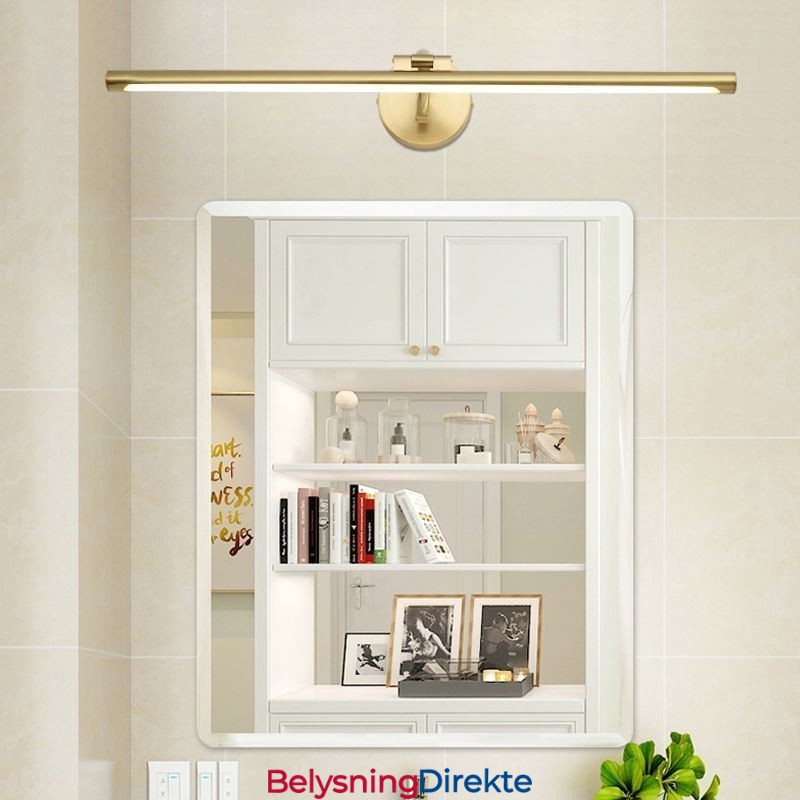 Nordisk Speilfrontlampe I Messing, Akrylvegglampe