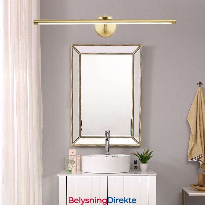 Nordisk Speilfrontlampe I Messing, Akrylvegglampe