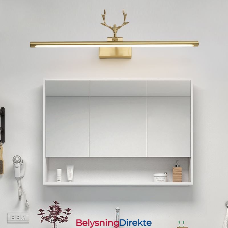 Nordisk Messing Vegglampe Speilfrontlampe