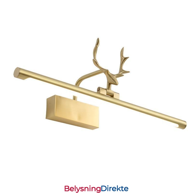 Nordisk Messing Vegglampe Speilfrontlampe