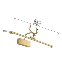 Nordisk Messing Vegglampe Speilfrontlampe