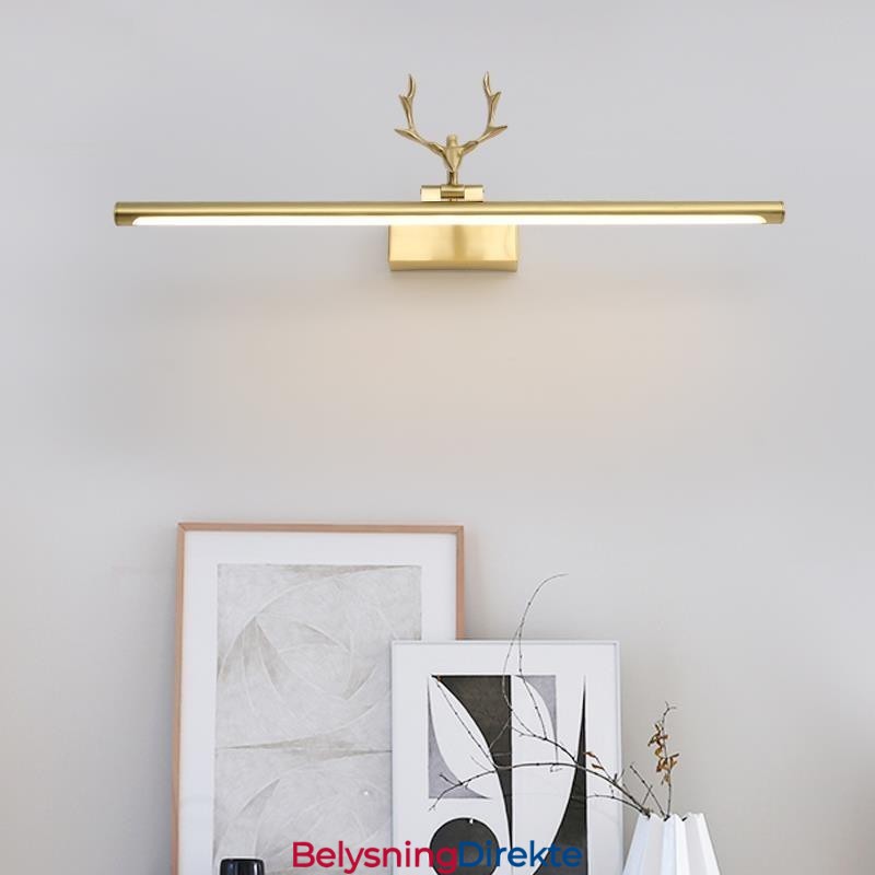 Nordisk Messing Vegglampe Speilfrontlampe