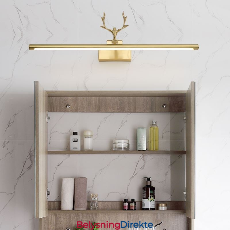 Nordisk Messing Vegglampe Speilfrontlampe