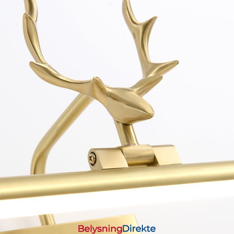 Nordisk Messing Vegglampe Speilfrontlampe