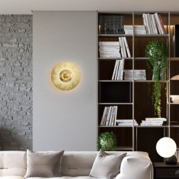 Nordisk Messingvegglampe, Hul, Rund Form, Vegglampe