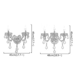 Europeisk Krystallvegglampe I Rød Farge