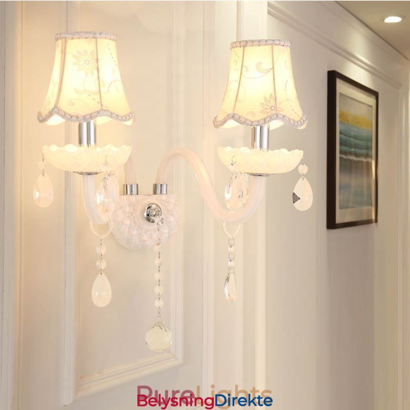 Klassisk Europeisk Stil Krystallvegglampe I Elegant Stil