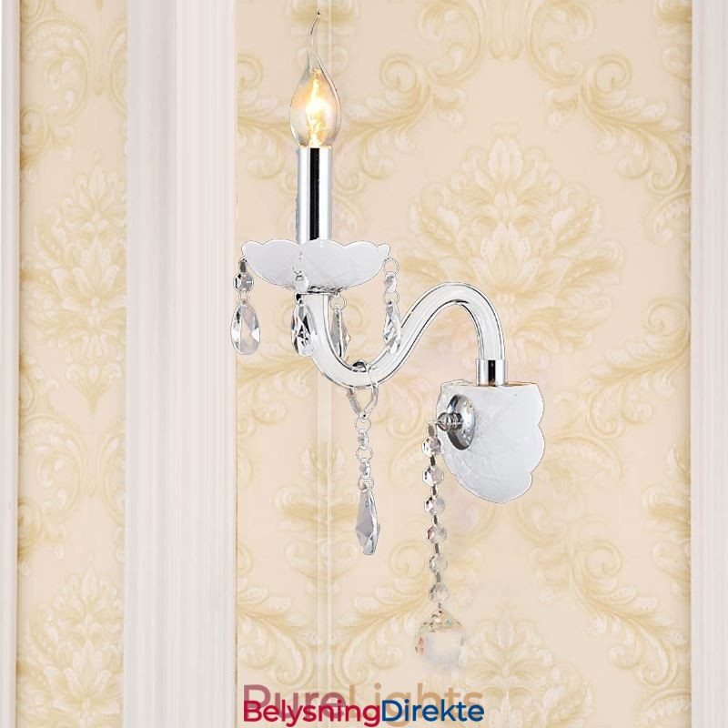 Klassisk Europeisk Stil Krystallvegglampe I Elegant Stil